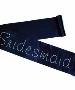 Bachelorette Superstore Sashes Rhinestone "Bridesmaid" Sash, Choose Your Sash Color