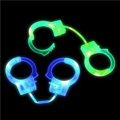 Bachelorette Superstore Light UP, Flash Or Glow Light Up Hand Cuffs, 1 Pc 1 Bachelorette Superstore Light UP, Flash Or Glow Light Up Hand Cuffs, 1 Pc