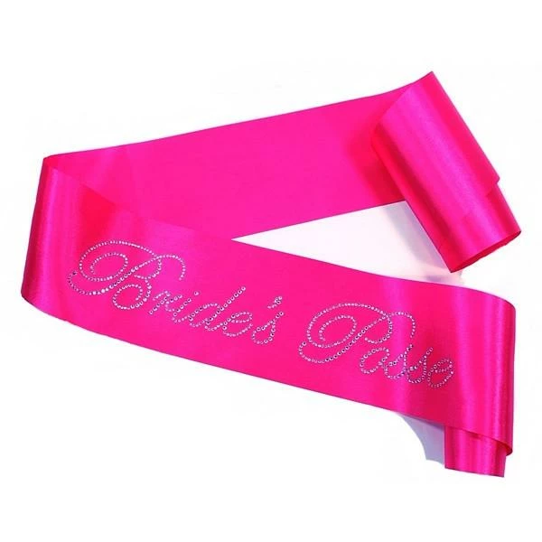 Bachelorette Superstore Rhinestone 'Brides Posse' Hot Pink Sash 1 Bachelorette Superstore Rhinestone 'Brides Posse' Hot Pink Sash