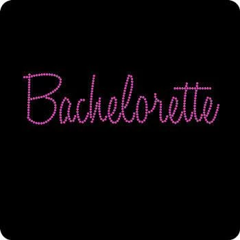 Bachelorette Superstore Pink Rhinestone "Bachelorette" Tank Top Or T-shirt 1 Bachelorette Superstore Pink Rhinestone "Bachelorette" Tank Top Or T-shirt