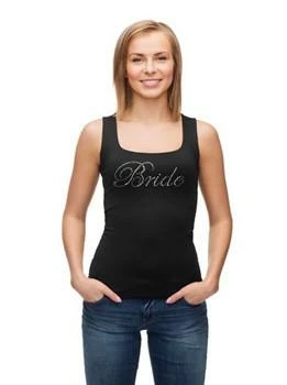 Bachelorette Superstore Rhinestone 'Bride' Tank Top Or T-shirt Party Attire 4 Bachelorette Superstore Rhinestone 'Bride' Tank Top Or T-shirt Party Attire