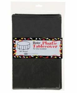 Bachelorette Superstore Round Table Cover, 84"- Black