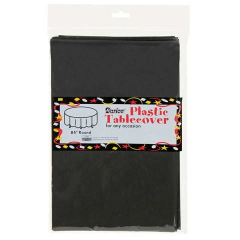 Bachelorette Superstore Round Table Cover, 84"- Black 1 Bachelorette Superstore Round Table Cover, 84"- Black