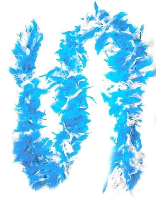 Bachelorette Superstore Party Attire Feather Boa W/ Sparkles, Teal & White 1 Bachelorette Superstore Party Attire Feather Boa W/ Sparkles, Teal & White