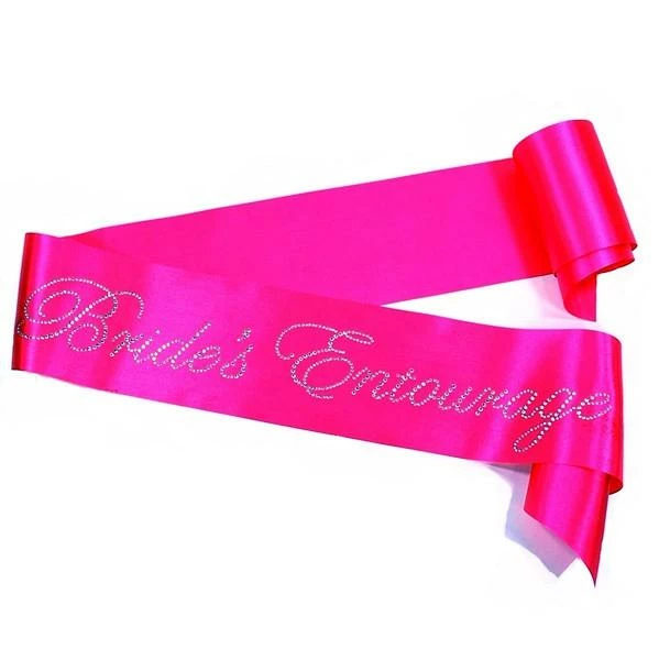 Bachelorette Superstore Sashes Rhinestone 'Brides Entourage' Hot Pink Sash 1 Bachelorette Superstore Sashes Rhinestone 'Brides Entourage' Hot Pink Sash
