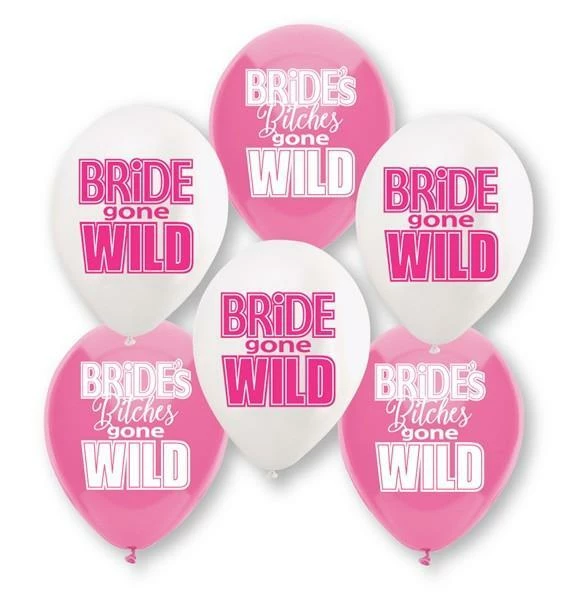 Bachelorette Superstore New Arrivals Bride Gone Wild Balloons, 6pk 1 Bachelorette Superstore New Arrivals Bride Gone Wild Balloons, 6pk