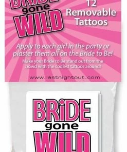 Bachelorette Superstore Bride Gone Wild Tattoos, 12 Pk