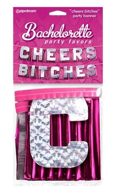Bachelorette Superstore 'Cheers Bitches' Banner Decorations 1 Bachelorette Superstore 'Cheers Bitches' Banner Decorations