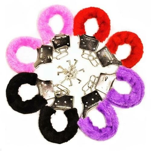 Bachelorette Superstore Furry Handcuffs & Keys, 1 Pair 1 Bachelorette Superstore Furry Handcuffs & Keys, 1 Pair