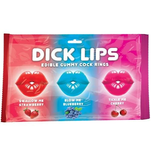 Bachelorette Superstore Party Games Dick Lips, Edible Gummy Cock Rings, 3pk 1 Bachelorette Superstore Party Games Dick Lips, Edible Gummy Cock Rings, 3pk