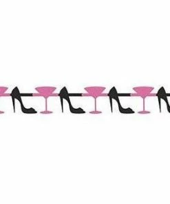 Bachelorette Superstore Glitter Jointed Banner- Heels 'n Martinis, 5ft Decorations