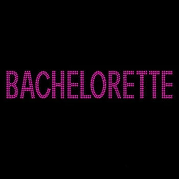 Bachelorette Superstore Pink Rhinestone Block "BACHELORETTE" Tank Top Or T-shirt 1 Bachelorette Superstore Pink Rhinestone Block "BACHELORETTE" Tank Top Or T-shirt