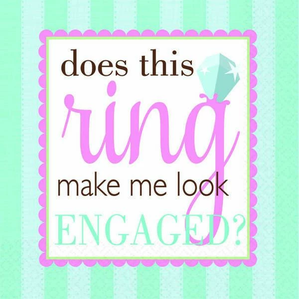 Bachelorette Superstore Does This Ring Make Me Look Engaged? Luncheon Napkins, 16ct. 1 Bachelorette Superstore Does This Ring Make Me Look Engaged? Luncheon Napkins, 16ct.