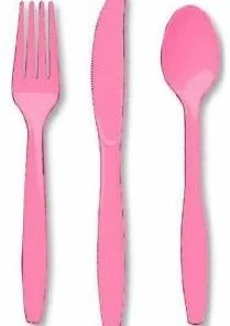 Bachelorette Superstore $1.99 And Under Light Pink Cutlery, 24 Pk