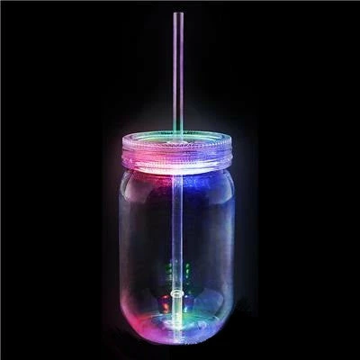 Bachelorette Superstore New Arrivals Light Up Mason Jar W/ Straw 1 Bachelorette Superstore New Arrivals Light Up Mason Jar W/ Straw