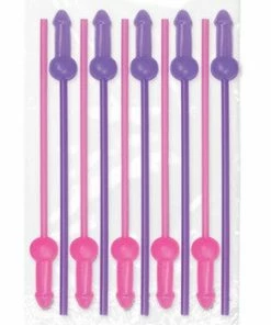 Bachelorette Superstore Partyware Cock-tail Stirrer/ Mini Straws, 10 Pc