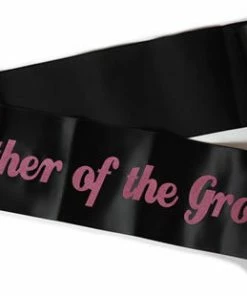 Bachelorette Superstore Glittering Black/Pink "Mother Of The Groom" Sash