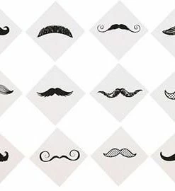 Bachelorette Superstore Fingerstache Tattoos, 36 Pc.