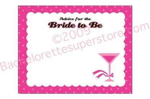 Bachelorette Superstore Bride To Be Martini Advice Cards, 20 Cards 1 Bachelorette Superstore Bride To Be Martini Advice Cards, 20 Cards