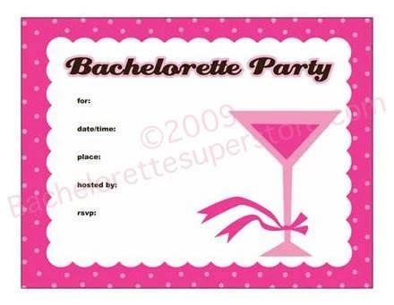 Bachelorette Superstore $1.99 And Under Pink Martini Invitations 1 Bachelorette Superstore $1.99 And Under Pink Martini Invitations