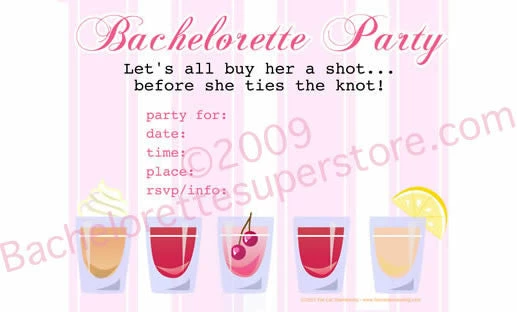 Bachelorette Superstore $1.99 And Under Pink Shot Glass Invitations, 10 Pk 1 Bachelorette Superstore $1.99 And Under Pink Shot Glass Invitations, 10 Pk