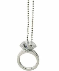 Bachelorette Superstore Giant Diamond Ring Necklace