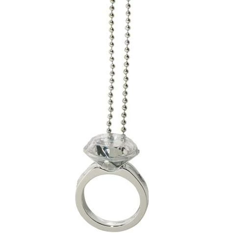 Bachelorette Superstore Giant Diamond Ring Necklace 1 Bachelorette Superstore Giant Diamond Ring Necklace