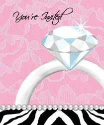 Bachelorette Superstore Sassy Bling Bachelorette Party - Bridal Shower Invitations- 8 Pack