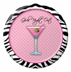 Bachelorette Superstore Sassy Girls Night Out Zebra Plates, 7"