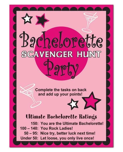 Bachelorette Superstore $1.99 And Under Bachelorette Party Scavenger Hunt Game, 8 Pk 1 Bachelorette Superstore $1.99 And Under Bachelorette Party Scavenger Hunt Game, 8 Pk