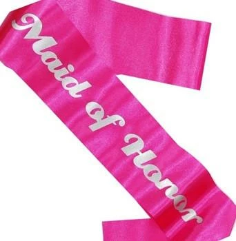 Bachelorette Superstore Sashes Glittering Hot Pink/Silver Maid Of Honor Sash 1 Bachelorette Superstore Sashes Glittering Hot Pink/Silver Maid Of Honor Sash