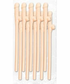Bachelorette Superstore Stiffy Pecker Straws, 12 Pack