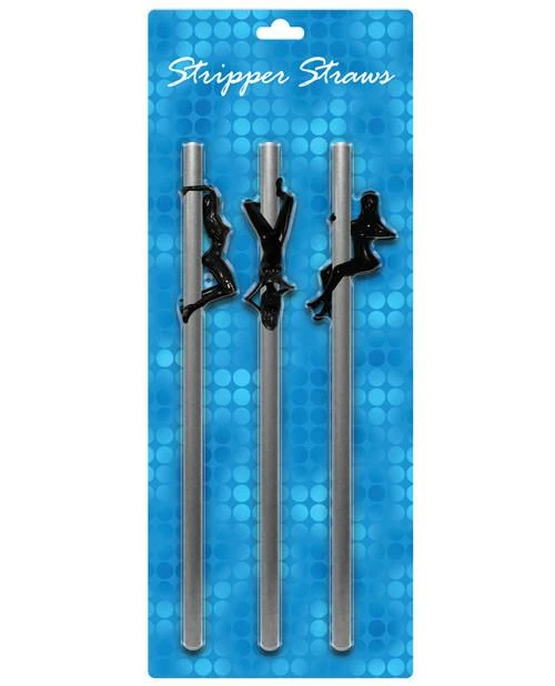Bachelorette Superstore Female Stripper Straws- Reusable! 3 Pk 1 Bachelorette Superstore Female Stripper Straws- Reusable! 3 Pk