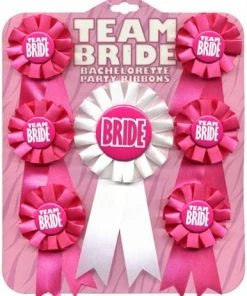 Bachelorette Superstore Team Bride Ribbon Set, 7 Pc