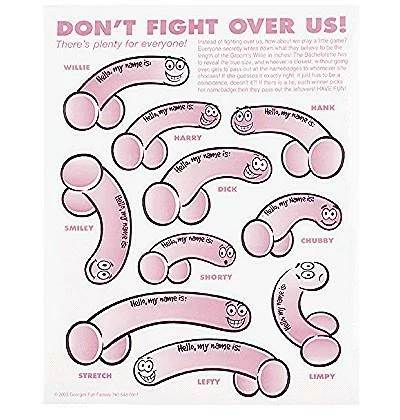 Bachelorette Superstore Willie Name Tag Game 1 Bachelorette Superstore Willie Name Tag Game