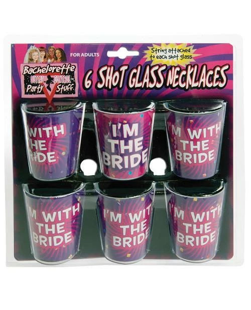 Bachelorette Superstore I'm With The Bride Shot Glass Necklaces, 6pk 1 Bachelorette Superstore I'm With The Bride Shot Glass Necklaces, 6pk
