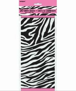 Bachelorette Superstore Zebra Cello Favor Bags, 20 Pk New Arrivals