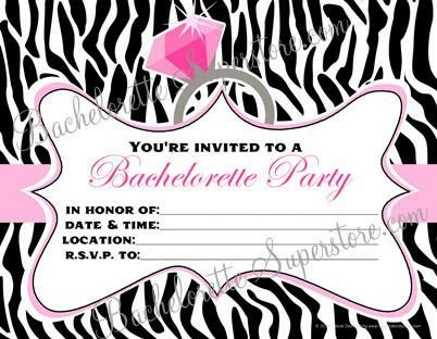 Bachelorette Superstore $1.99 And Under Bachelorette Party Invites - Zebra Stripes 1 Bachelorette Superstore $1.99 And Under Bachelorette Party Invites - Zebra Stripes