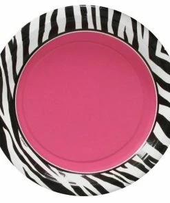 Bachelorette Superstore $1.99 And Under Sassy Zebra Plates 7", 8 Pack